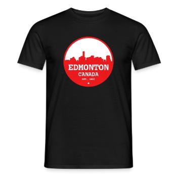 Edmonton Skyline Circle - Men's T-Shirt - black - Front - AI Model Male 178 light (178cm)