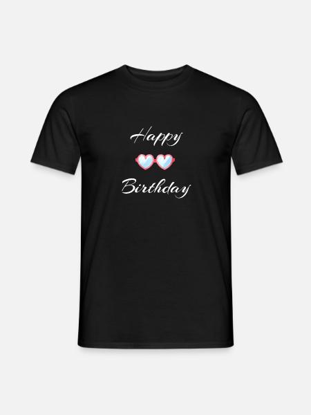 Happy Birthday Sunglasses Design - Men's T-Shirt - black