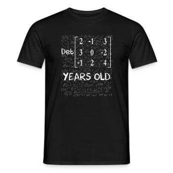 36. Geburtstag 36 Jahre Matrixdeterminante - Männer T-Shirt - Schwarz - Vorne - AI Model Male 178 light (178cm)