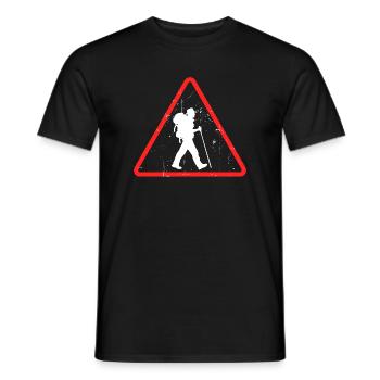 Hikers, hikes, mountain hikes, hiking, climbing - Men's T-Shirt - black - Front - AI Model Male 178 light (178cm)