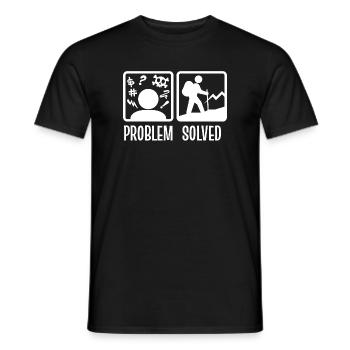 Escursionismo in montagna Escursionismo Escursionismo Dichiarazione Arrampicata - T-shirt uomo - nero - Fronte - AI Model Male 178 light (178cm)