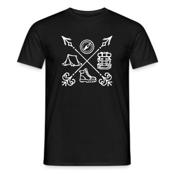 Klettersteig Wandern Naturliebhaber Wanderer Berge - Männer T-Shirt - Schwarz - Vorne - AI Model Male 178 light (178cm)