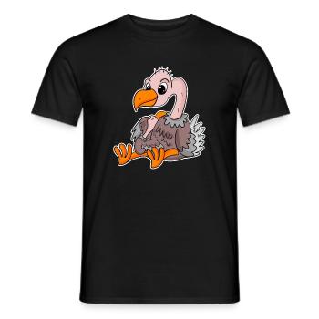 Famille des vautours - vautour avec bébé - T-shirt homme - noir - Devant - AI Model Male 178 light (178cm)