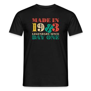Made in 1993: Legendary Since Day One - Men's T-Shirt - black - Front - AI Model Male 178 light (178cm)