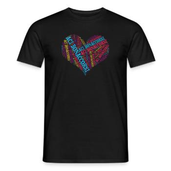 T-shirt Sicile Aci Bonaccorsi coeur monde nuage - T-shirt homme - noir - Devant - AI Model Male 178 light (178cm)