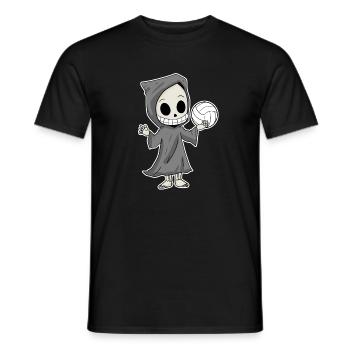 Sensenmann mit Volleyball Motiv - Männer T-Shirt - Schwarz - Vorne - AI Model Male 178 light (178cm)