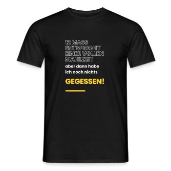 Vollen Mahlzeit, doch noch nichts Gegessen - Männer T-Shirt - Schwarz - Vorne - AI Model Male 178 light (178cm)