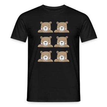 Bärenkopf 6fach - T-shirt homme - noir - Devant - AI Model Male 178 light (178cm)