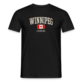 Winnipeg Canada Retro Varsity - Männer T-Shirt - Schwarz - Vorne - AI Model Male 178 light (178cm)