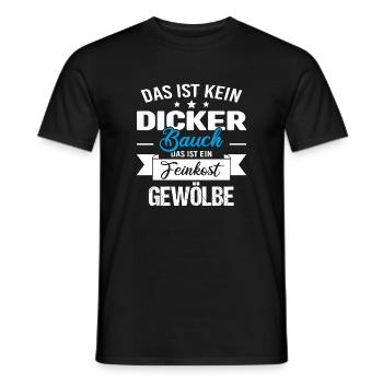 Das ist kein dicker Bauch das ist Feinkostgewölbe - Männer T-Shirt - Schwarz - Vorne - AI Model Male 178 light (178cm)