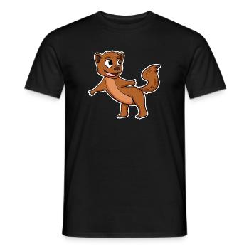 Martre belette - T-shirt homme - noir - Devant - AI Model Male 178 light (178cm)