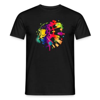 colorful sound symbol for the festival season - Men's T-Shirt - black - Front - AI Model Male 178 light (178cm)