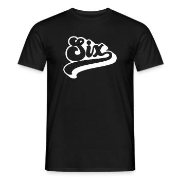 Six 6th Birthday Kids Boys Girls 6 Years Old - Men's T-Shirt - black - Front - AI Model Male 178 light (178cm)