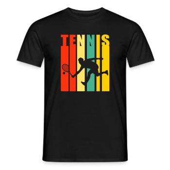 tennis, fan de tennis, jouer au tennis - T-shirt homme - noir - Devant - AI Model Male 178 light (178cm)