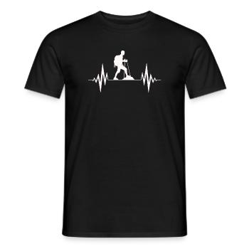 hiking, hiking, hiking vibes - Men's T-Shirt - black - Front - AI Model Male 178 light (178cm)