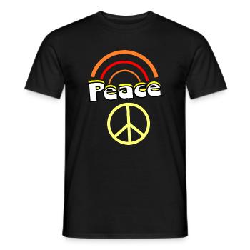 70s Pattern - Men's T-Shirt - black - Front - AI Model Male 178 light (178cm)