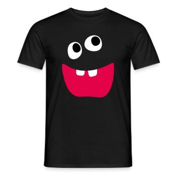 Freches Monster Lachen Zähne Kinder Comic lustig - Männer T-Shirt - Schwarz - Vorne - AI Model Male 178 light (178cm)