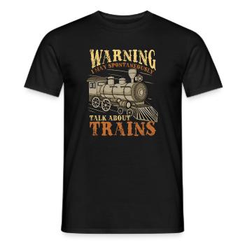 Lokomotive Zug - Männer T-Shirt - Schwarz - Vorne - AI Model Male 178 light (178cm)