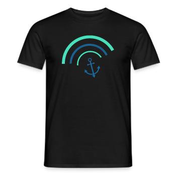 Anker Norddeutschland Seemann Matrose Kapitän - Männer T-Shirt - Schwarz - Vorne - AI Model Male 178 light (178cm)