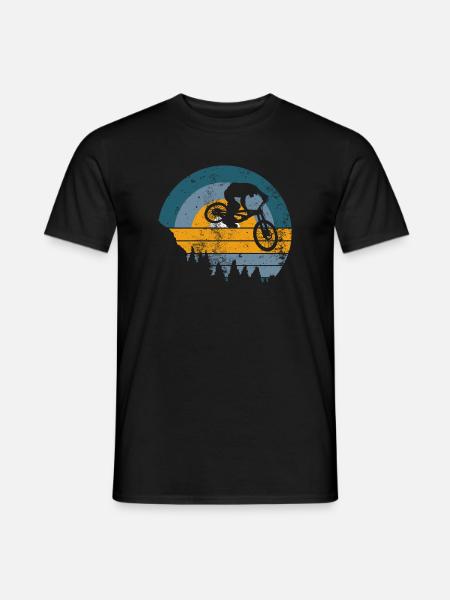 Sunset MTB Jump Silhouette - Men's T-Shirt - black