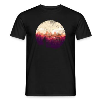 Sunset Ridge Bike Silhouette - Männer T-Shirt - Schwarz - Vorne - AI Model Male 178 light (178cm)