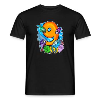 9 Jahre alt - 9. Geburtstag mit Tier Motiv - Männer T-Shirt - Schwarz - Vorne - AI Model Male 178 light (178cm)
