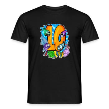 10 Geburtstag 10 Jahre alt mit Tier Motiv - zehn - Männer T-Shirt - Schwarz - Vorne - AI Model Male 178 light (178cm)