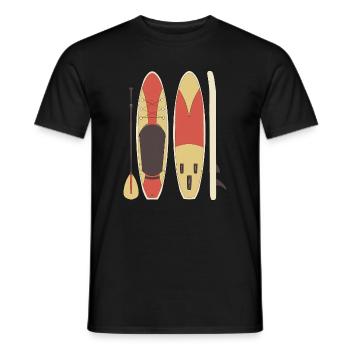 Standup Paddleboarding - Men's T-Shirt - black - Front - AI Model Male 178 light (178cm)