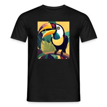 Tukan - Männer T-Shirt - Schwarz - Vorne - AI Model Male 178 light (178cm)