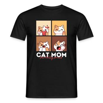 Maman chatte Purfffectly fière - T-shirt homme - noir - Devant - AI Model Male 178 light (178cm)