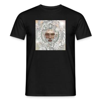faszinierendes Porträt eines Wassermanns - Männer T-Shirt - Schwarz - Vorne - AI Model Male 178 light (178cm)