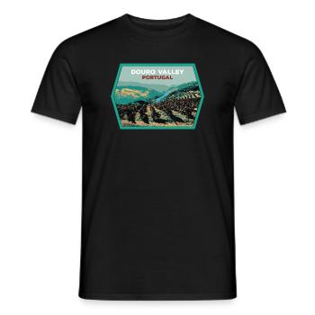 Écusson Vallée du Douro, Portugal Illustration - T-shirt homme - noir - Devant - AI Model Male 178 light (178cm)