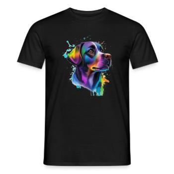 Labrador - Men's T-Shirt - black - Front - AI Model Male 178 light (178cm)