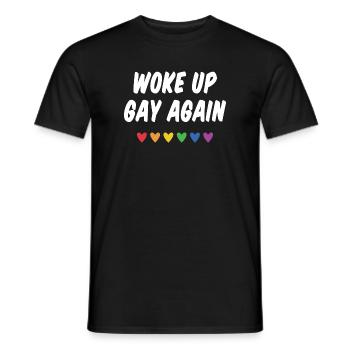 Wieder aufgewacht - Pride Month - Männer T-Shirt - Schwarz - Vorne - AI Model Male 178 light (178cm)