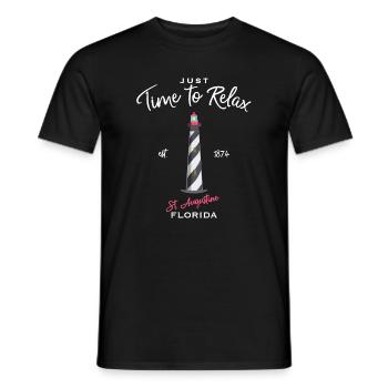 Florida, Leuchtturm St. Augustine, USA - Männer T-Shirt - Schwarz - Vorne - AI Model Male 178 light (178cm)