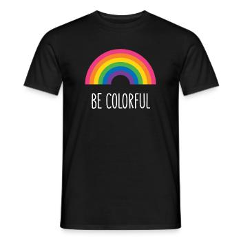 Pride Month LGBTQ - Be Colorful - Men's T-Shirt - black - Front - AI Model Male 178 light (178cm)