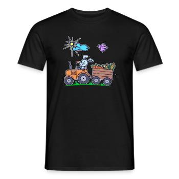 Véhicule Tracteur Déclaration de l’agriculteur agricole biologique - T-shirt homme - noir - Devant - AI Model Male 178 light (178cm)