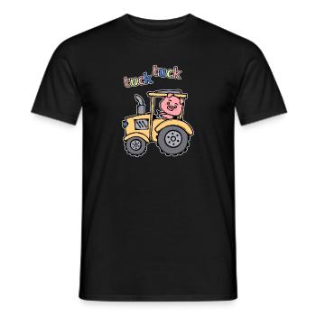 Farmer Farm Farming Tractor Vehicle - Men's T-Shirt - black - Front - AI Model Male 178 light (178cm)