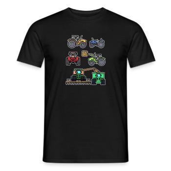 Tracteur de véhicule à moteur Ferme Agriculteur Vie à la campagne - T-shirt homme - noir - Devant - AI Model Male 178 light (178cm)