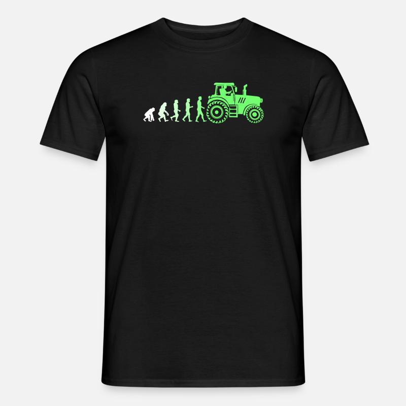 Nutzfahrzeug Traktor Evolution Fahrzeug Bauer Feld - Männer T-Shirt - Schwarz