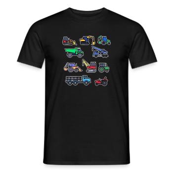 Tracteur Agricole biologique Machines agricoles Ferme de véhicules - T-shirt homme - noir - Devant - AI Model Male 178 light (178cm)
