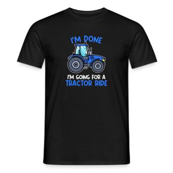 Tracteur Déclaration de l’agriculteur Véhicule à moteur Pays Air - T-shirt homme - noir - Devant - AI Model Male 178 light (178cm)
