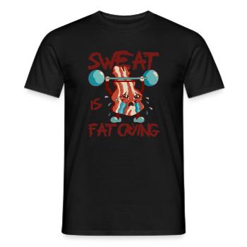 Sweat Is Fat Crying - Men's T-Shirt - black - Front - AI Model Male 178 light (178cm)