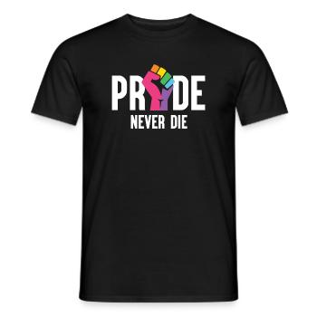 Pride Month LGBT - Pride Never Die - Männer T-Shirt - Schwarz - Vorne - AI Model Male 178 light (178cm)