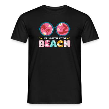 Sommerferien, Sommer, Hallo Sommer - Männer T-Shirt - Schwarz - Vorne - AI Model Male 178 light (178cm)