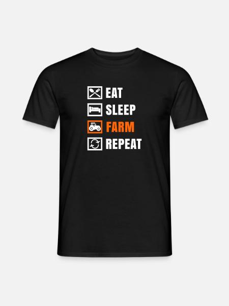 Traktor Landmaschinen Bauernhof Spruch Feld Bauer - Männer T-Shirt - Schwarz