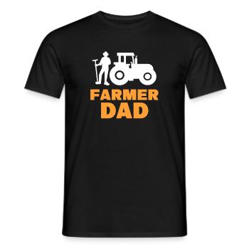 Farmer Tractor Statement Organic Farmer Farm Field - Men's T-Shirt - black - Front - AI Model Male 178 light (178cm)
