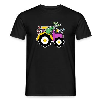 Traktor Bauer Landmaschinen Kraftfahrzeug Ackerbau - Männer T-Shirt - Schwarz - Vorne - AI Model Male 178 light (178cm)