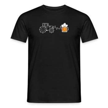 Traktor Bauer Feld Fahrzeug Biobauer Nutzfahrzeug - Männer T-Shirt - Schwarz - Vorne - AI Model Male 178 light (178cm)