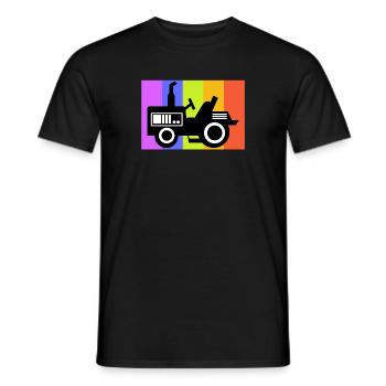 Traktor Kraftfahrzeug Biobauer Ackerbau Fahrzeug - Männer T-Shirt - Schwarz - Vorne - AI Model Male 178 light (178cm)